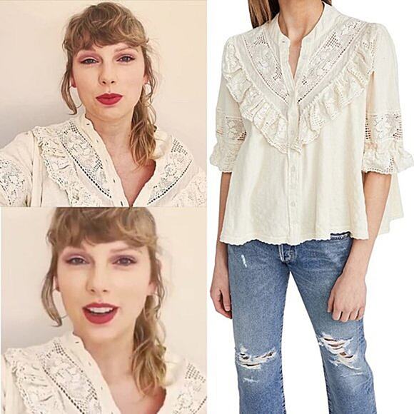 Free People Tops - Free People Walk in the Park Top - Cream- S - New
